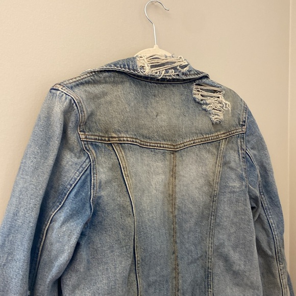 RETROFETE Karina Distressed Denim Jean Jacket in Zephyr size medium - Picture 11 of 15